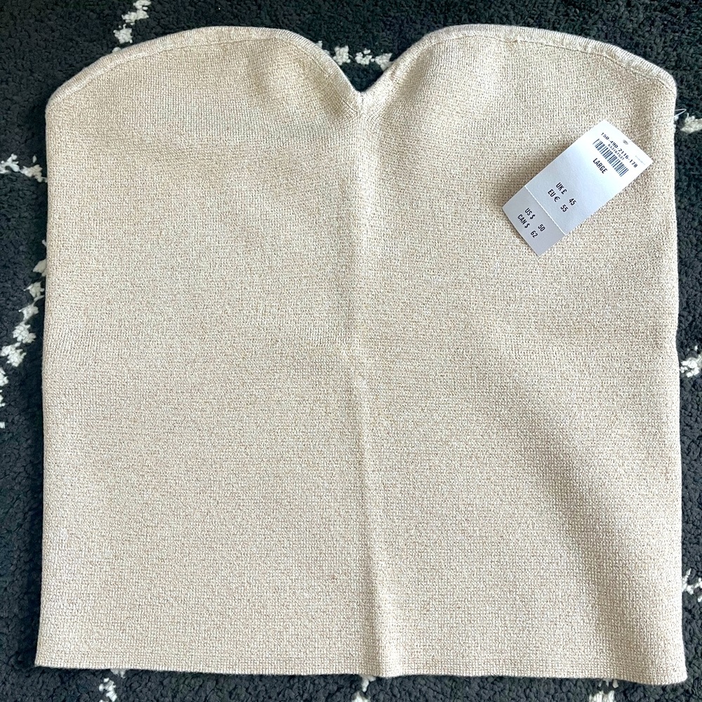 Abercrombie Stretch Glitter Strapless Tank